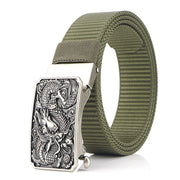 Silver buckle Green