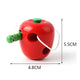worm eat apple